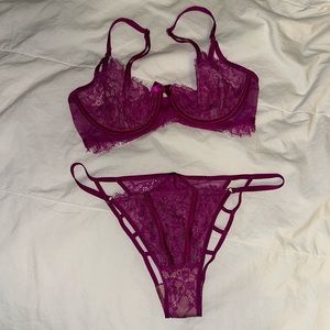 Victoria’s Secret purple lingerie set